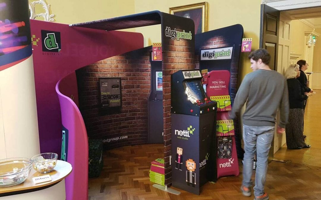 31 Days of Signage – Day 6 & 7 Slope Fabric Booth and Flag range