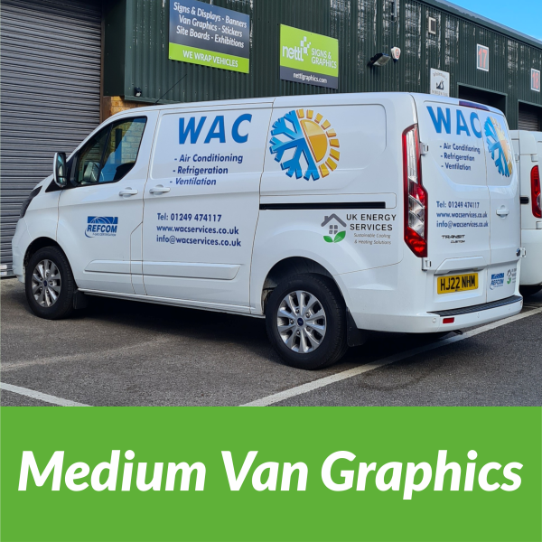 medium sized van graphics logo and livery for business