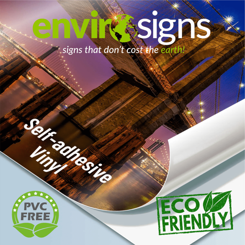 Signage Advertising Sticker Eco Print Self Adhesive Vinyl PVC