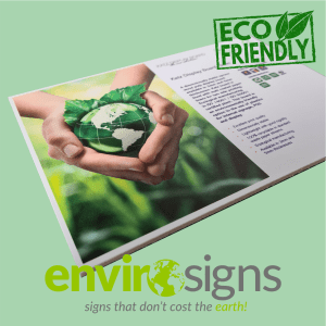 environmentally friendly print on katz eco display board