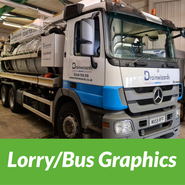 lorry bus or coach sign graphics designed printed and applied