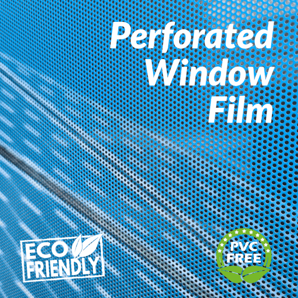 perforated self adhesive printable contravision window film